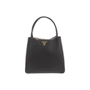 PRADA Genuine Leather Handbag Women's Black