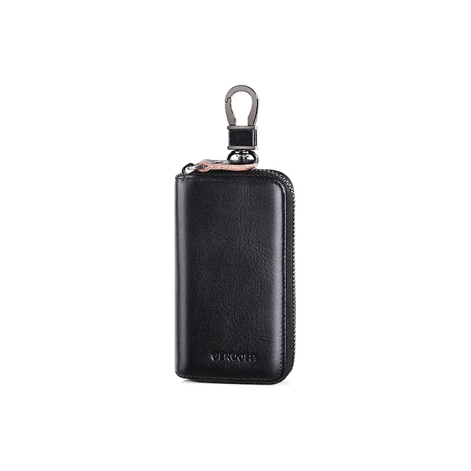 Gorora Top Grain Cow Leather Storage Bag Key Pouch Men's Yellow Brown/Coffee/Blue Gray/Black-5