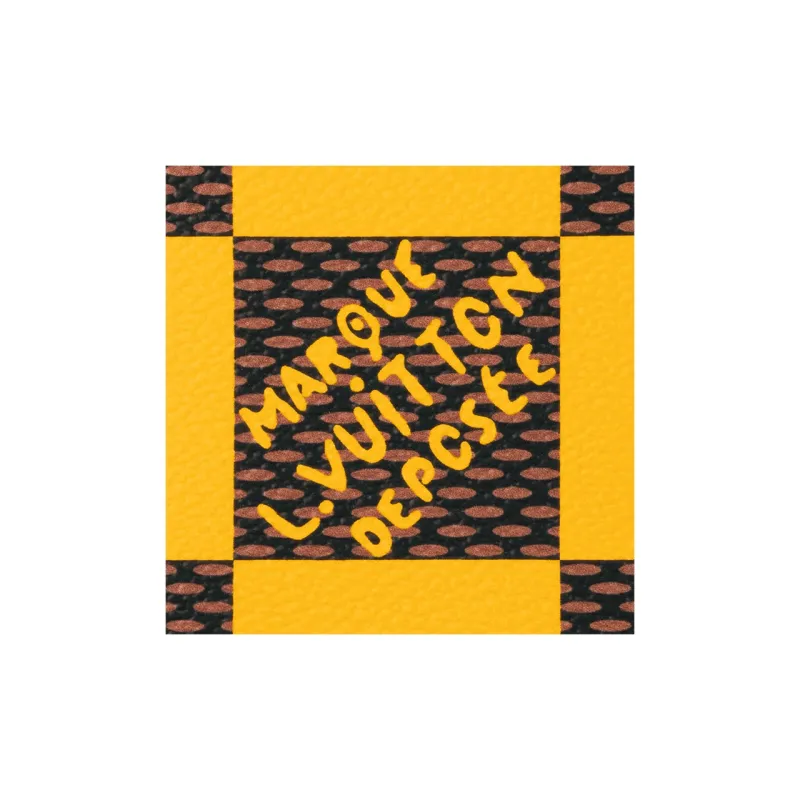 LOUIS VUITTON Brazza Wallet Damier Pop Yellow-5