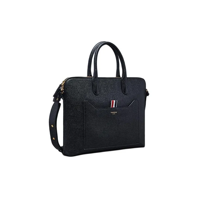 THOM BROWNE Logo Detailed Laptop Bag-1