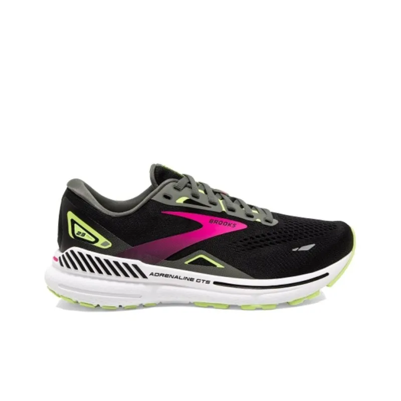 Brooks Women's Adrenaline GTS 23 2A Narrow 'Black Gunmetal Pink'-1