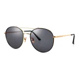 Gold Frame with Black Gray Lens