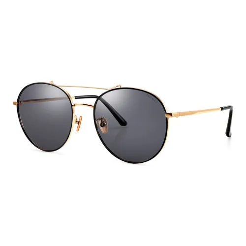  JIGOTT Plate And Metal Metal Oval Sunglasses Women's