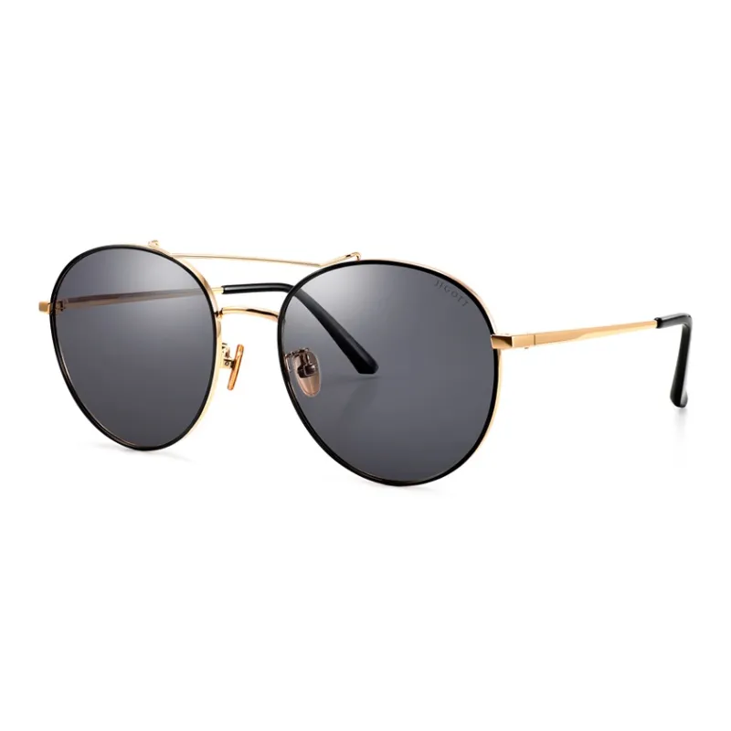  JIGOTT Plate And Metal Metal Oval Sunglasses Women's-0