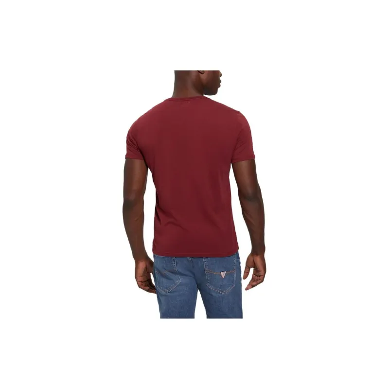 GUESS Embroidered Logo Tee T-Shirt Men's Red-1