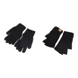 Black Half Finger+Thermal Glove
