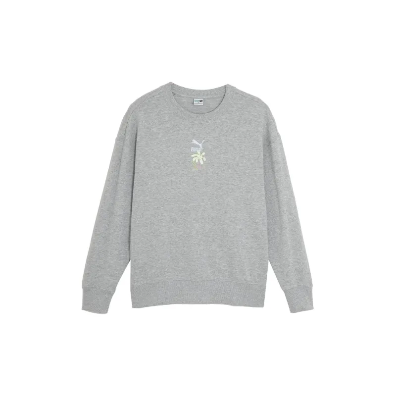 PUMA American Sweatshirt Women's Light Mixed Gray-1