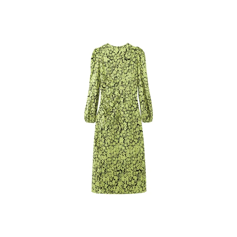 THE SEA LIFE Long Sleeved Dress Women's Lime Green-1