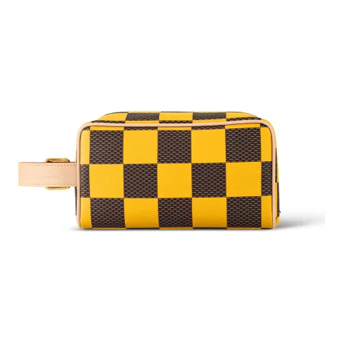 LOUIS VUITTON Locker Dopp Kit Damier Pop Yellow