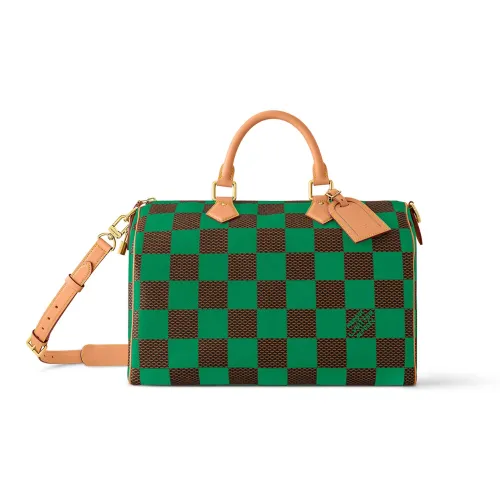 LOUIS VUITTON Speedy 40 Bandoulière Damier Pop Green