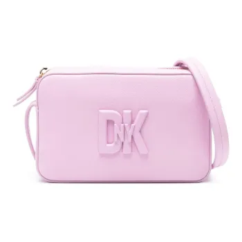 DKNY Leather Shoulder Bag Crossbody Bag Small Size Women's Pink