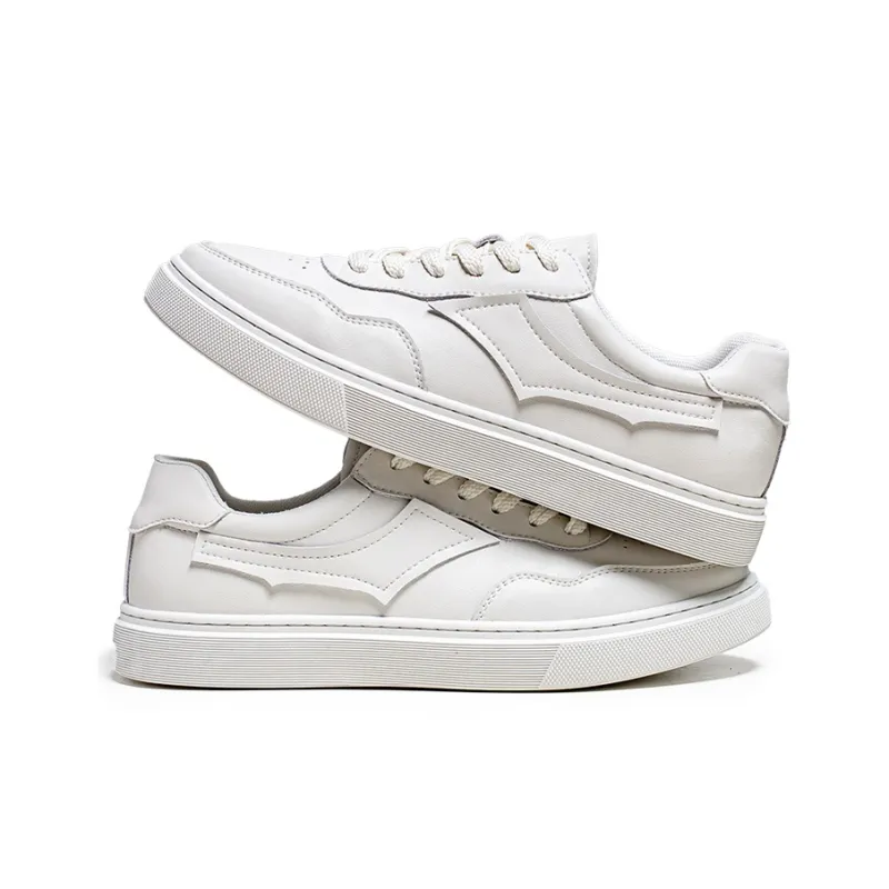 Year By Year Breathable And Wear resistant Low Top Skateboard Shoes Men's White-2