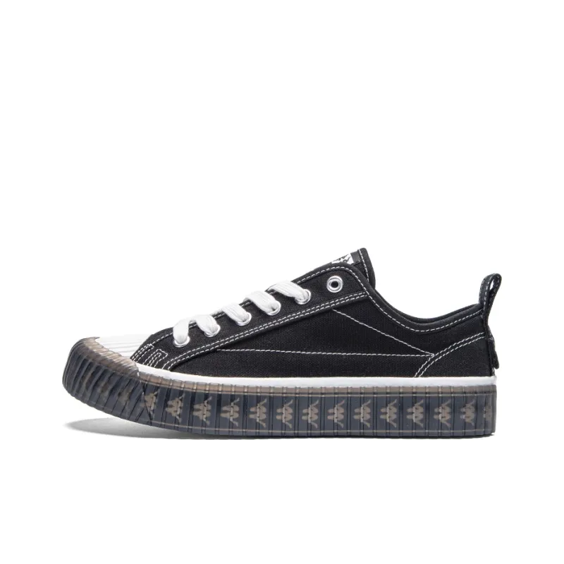 Kappa Anti Slip Wear Resistant Low Top Skateboard Shoes Unisex Black-0