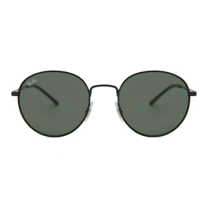 RayBan Metal Round Sunglasses Unisex Black-1