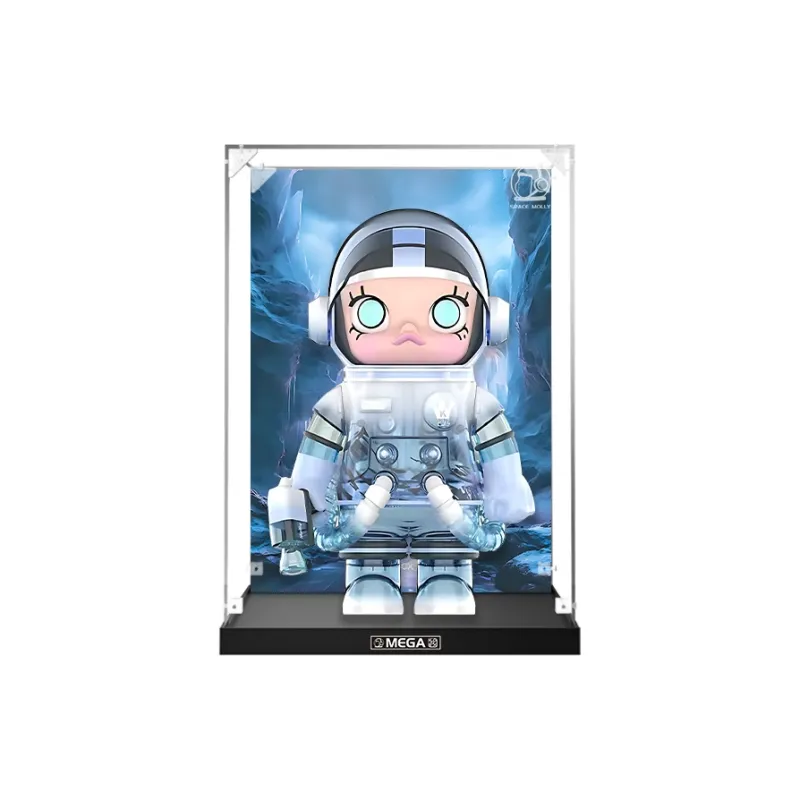 KGBOX Pop Mart Angry Bear Glacier MOLLY 400% 1000% Acrylic Figure Storage Display Case Model Accessories-29