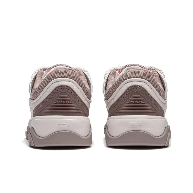 LiNing Journey 2.0 Low Top Skateboard Shoes Men's White Sand Gray-4