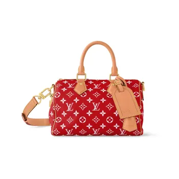 LOUIS VUITTON Speedy P9 Bandoulière 25 Monogram Leather Red