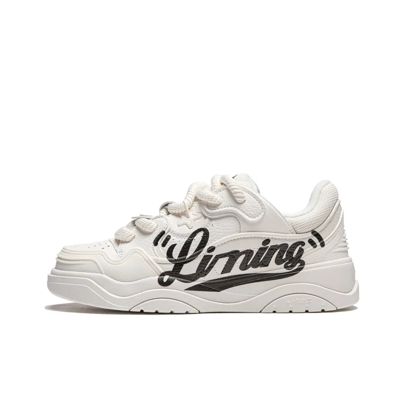 LiNing Low Top Skateboard Shoes Men's Mist White-0