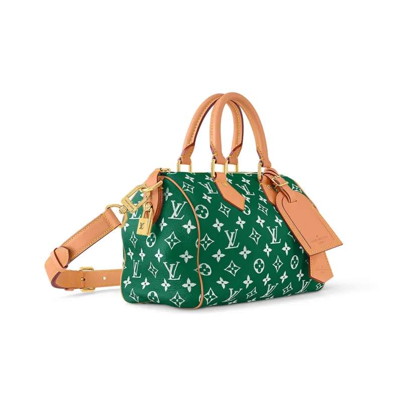 LOUIS VUITTON Speedy P9 Bandoulière 25 Monogram Leather Green-1