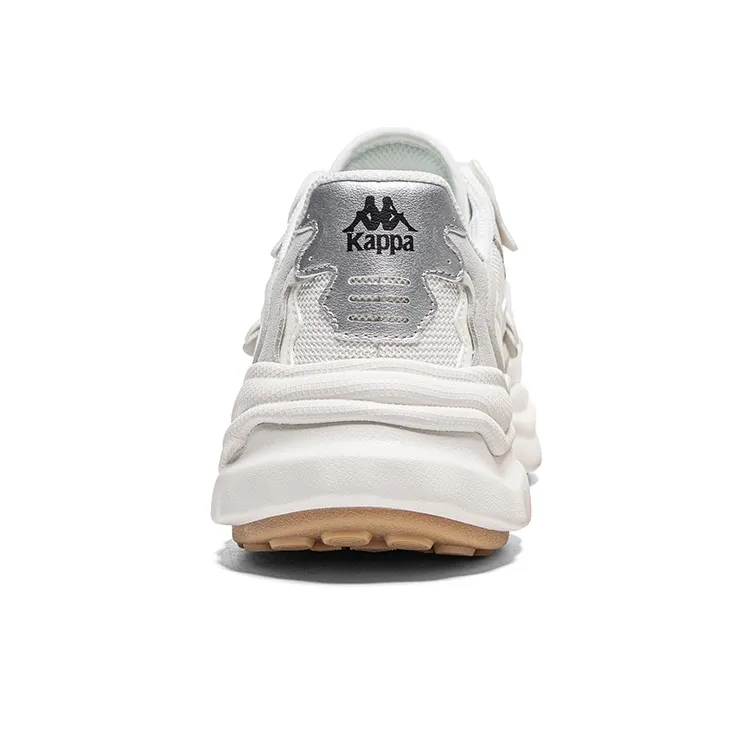 Kappa Non-slip Wear-resistant Shock Absorption Low-Top Chunky Sneakers Unisex Light Gray-4