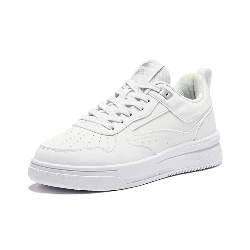 Erke Cool Play 2.0 Anti Slip Wear Resistant Low Top Skateboard Shoes Men's Erke White-2