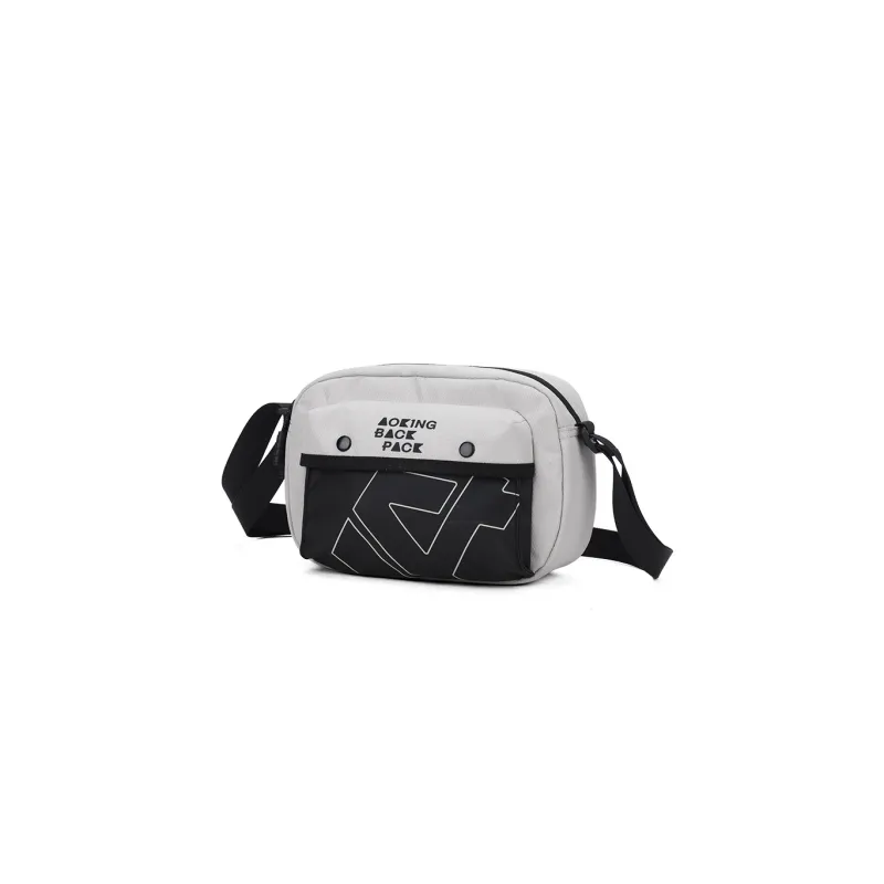 AOKING AK Polyester Water-Resistant Travel Crossbody Bag Shoulder Bag Regular Men's Black/Gray-1