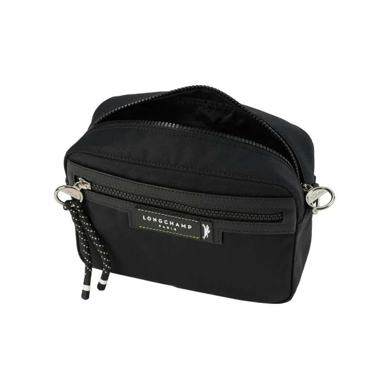 LONGCHAMP Le Pliage Energy Canvas With Cow Leather Small Square Bag Shoulder Bag, Crossbody Bag Regular Men's Black-4
