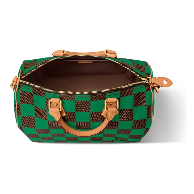 LOUIS VUITTON Speedy 40 Bandoulière Damier Pop Green-3