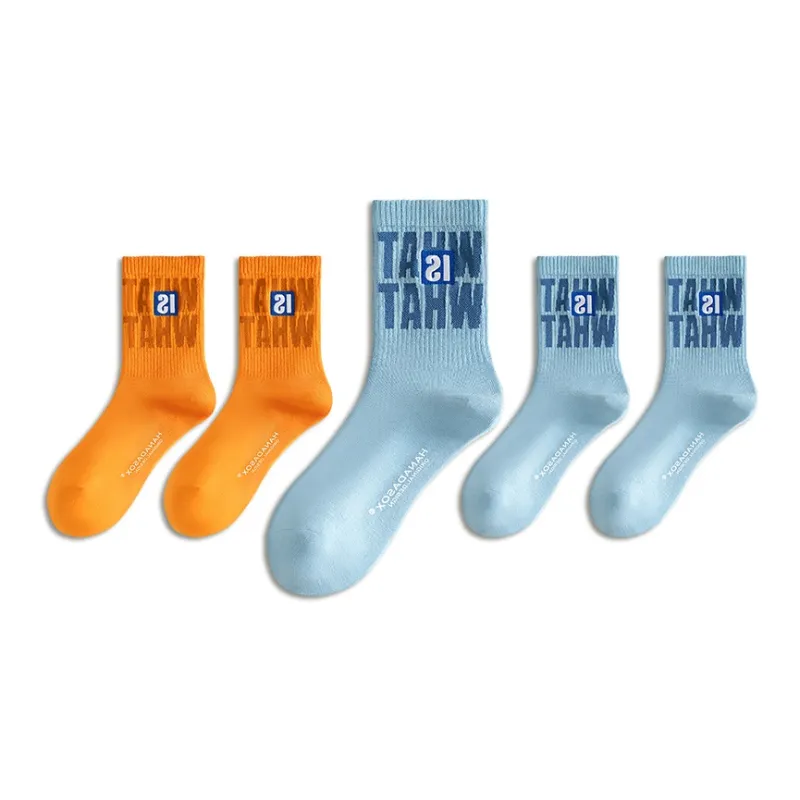 LUOLIAN Mid Calf Socks Unisex 5 Pack-16