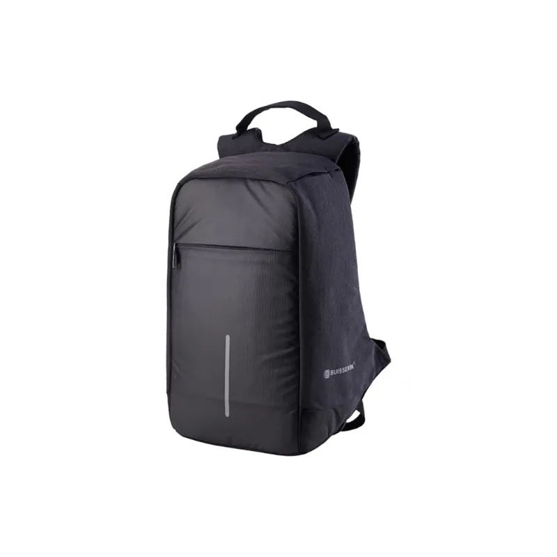 SUISSEWIN Fabric Laptop Bag Regular Unisex Black/Gray-1