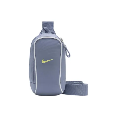 Nike Sportswear Essentials Series Crossbody Bags Gray Slate With White Accents And Laser Orange