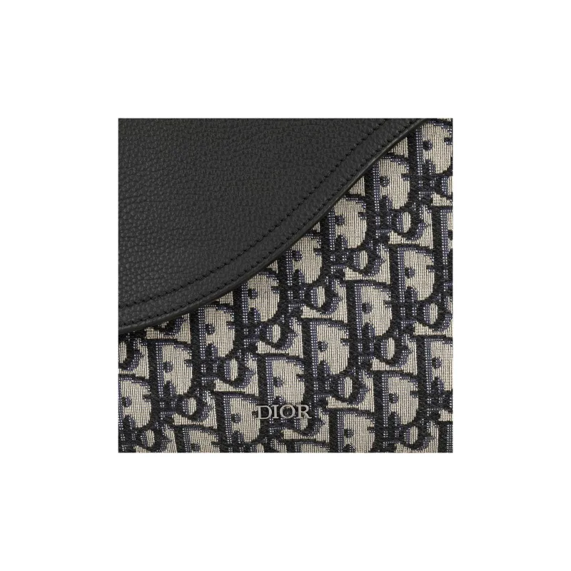 DIOR Saddle Cow Leather Saddle Bag, Shoulder Bag, Crossbody Bag Men's Beige/Black-6