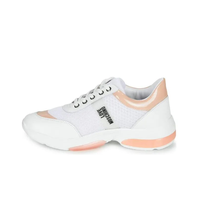 LOVE MOSCHINO Low Top Casual Shoes Women's White Pink-0