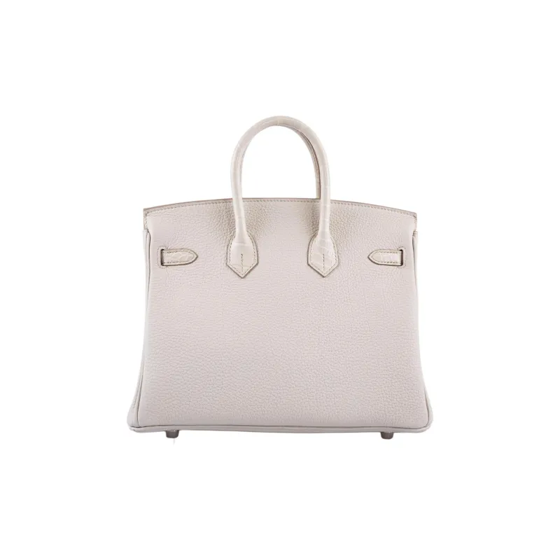 HERMES Birkin Togo Calfskin Matte Alligator Leather Birkin Bag Handbags Women's Gray-5