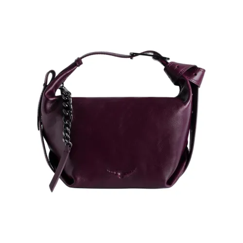 Zadig & Voltaire Lambskin Shoulder Bag Crossbody Bag Handbag Extra Small Women's Purple