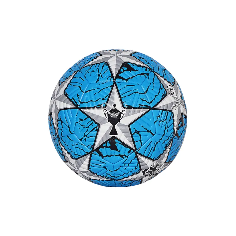 WADE Size 5 Ball Soccer PU Seamless Thermal bonding Unisex UEFA Champions League Multicolor Five Pointed Star-2