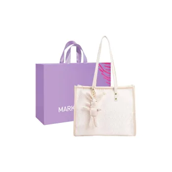 MARKANGARO PU Tote Medium Size Women's Black/White