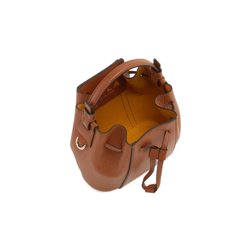 Furla Miastella Cow Leather One Shoulder Handbag, Crossbody Bag Mini Women's Brown-3