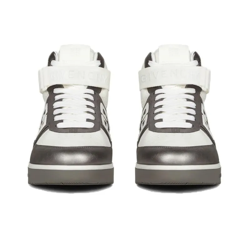 Givenchy High Top Skateboard Shoes Men's Silver Gray-2