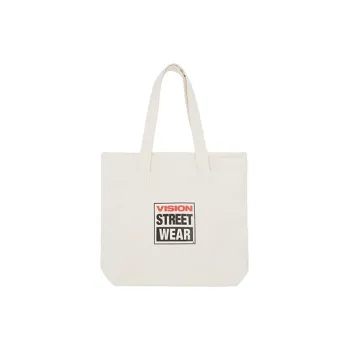 Vision Street Wear Cotton Tote Bag Shopping Bag Shoulder Bag Crossbody Bag Regular Unisex Ecru
