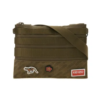 KENZO Nylon Messenger Bag Crossbody Bag Shoulder Bag Men's Jungle Green