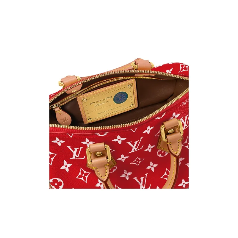 LOUIS VUITTON Speedy P9 Bandoulière 25 Monogram Leather Red-5