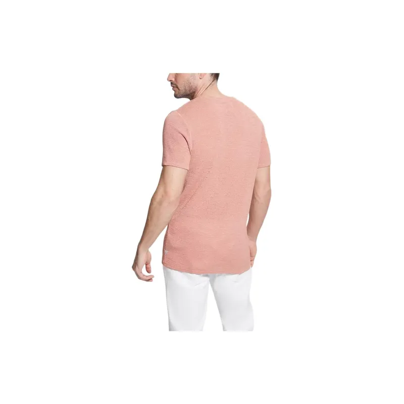 GUESS Gauze Tee T-Shirt Men's Pink-1
