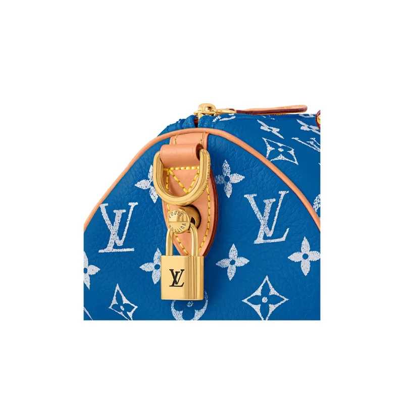 LOUIS VUITTON Speedy P9 Bandoulière 25 Monogram Leather Blue-5