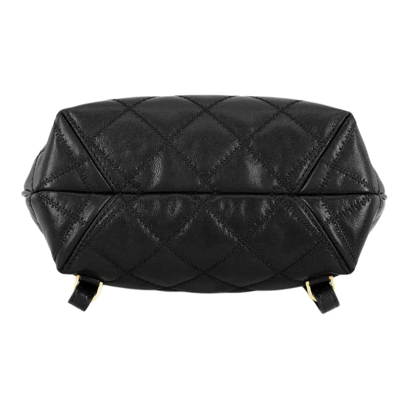 TORY BURCH Leather Backpack Trumpets Women's Black Gold-3