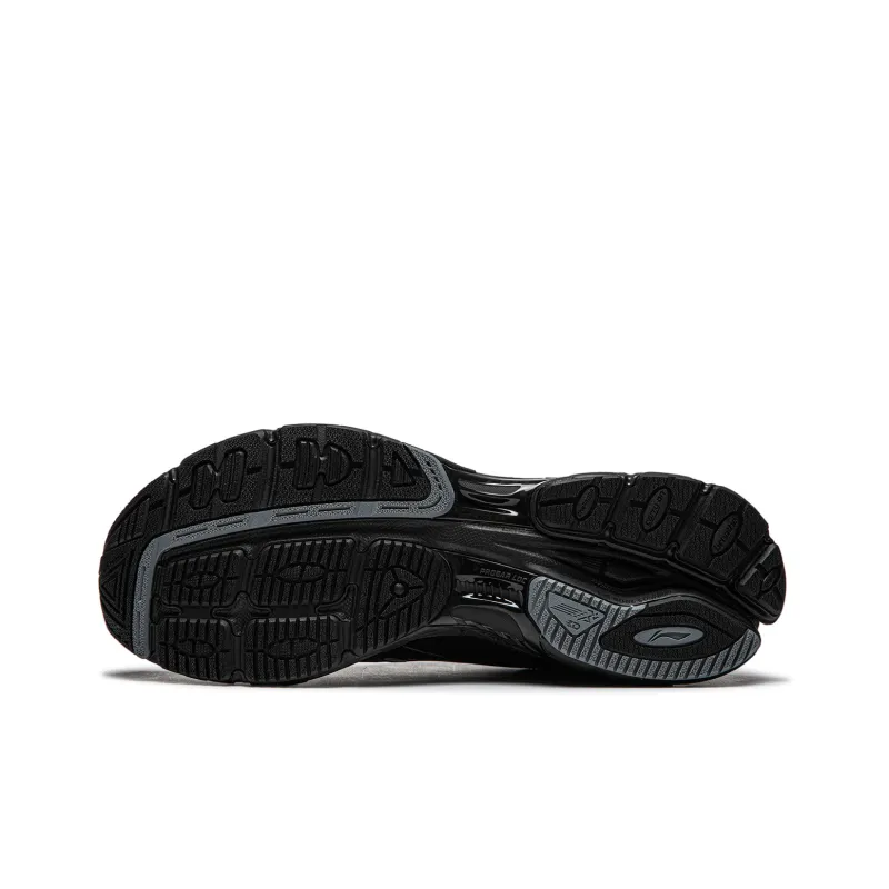 LiNing Shake 2.0 Cushioned Anti Slip And Wear Resistant Lightweight Low Top Casual Running Shoes Men's Black Silver-5