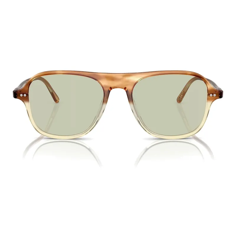 Oliver Peoples Acetate Irregular Shape Sunglasses Unisex Gold-1