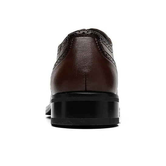 GZZ Dress Shoes Men Low Top Black/Brown-17