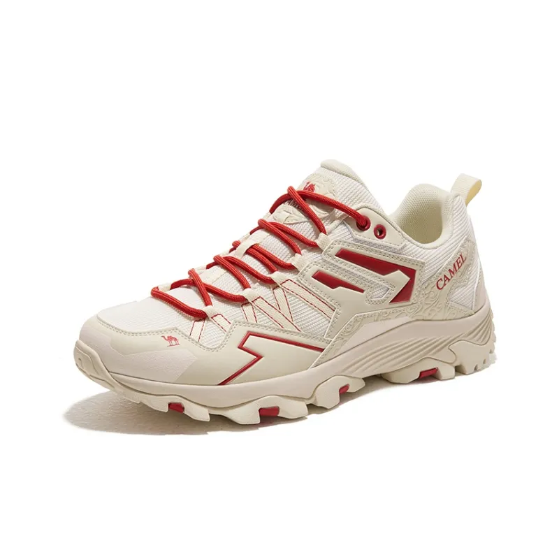 CAMEL Kunlun Mountain 2.0 Low-Top Outdoor Shoes Women's Beige White Red-2