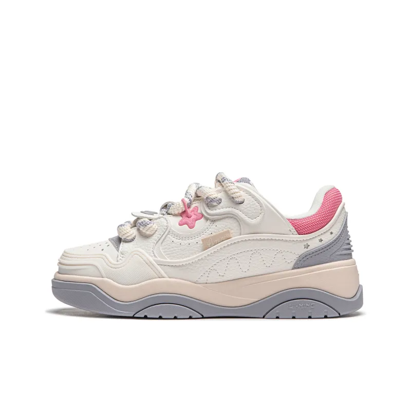 LiNing Journey 2.0 Low Top Skateboard Shoes Women's White Gray-0